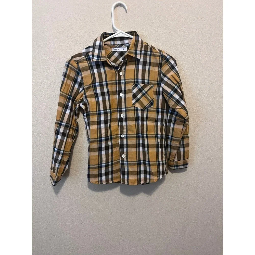 Bundle of 2 Boys Long Sleeve Shirts - Size 8